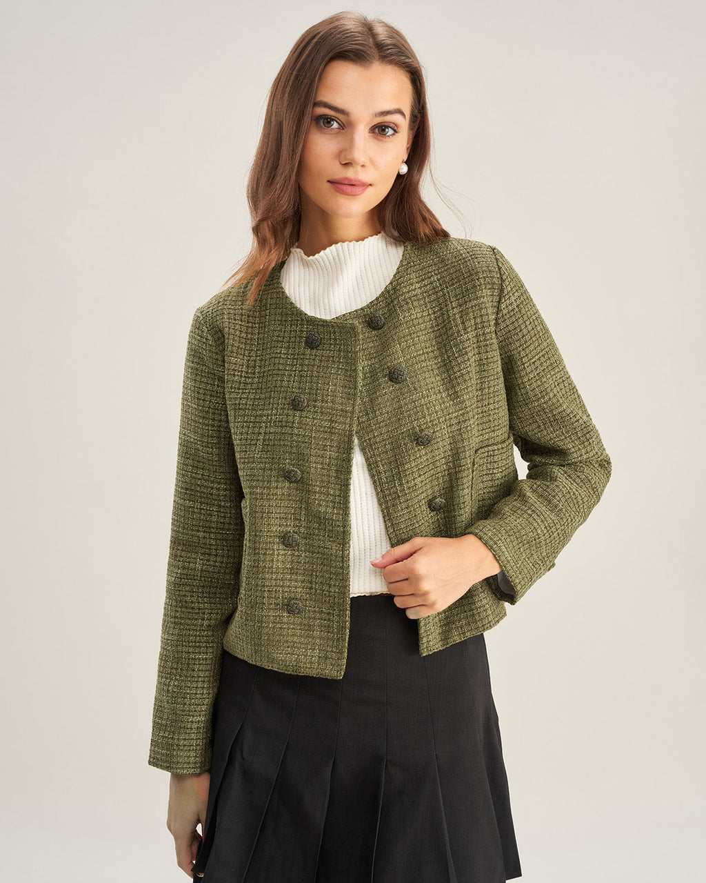 Women's Woven Polyester Jacket Outerwear - RIHOAS