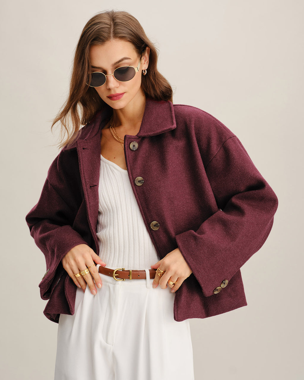Women's Woven Polyester Jacket Outerwear - RIHOAS