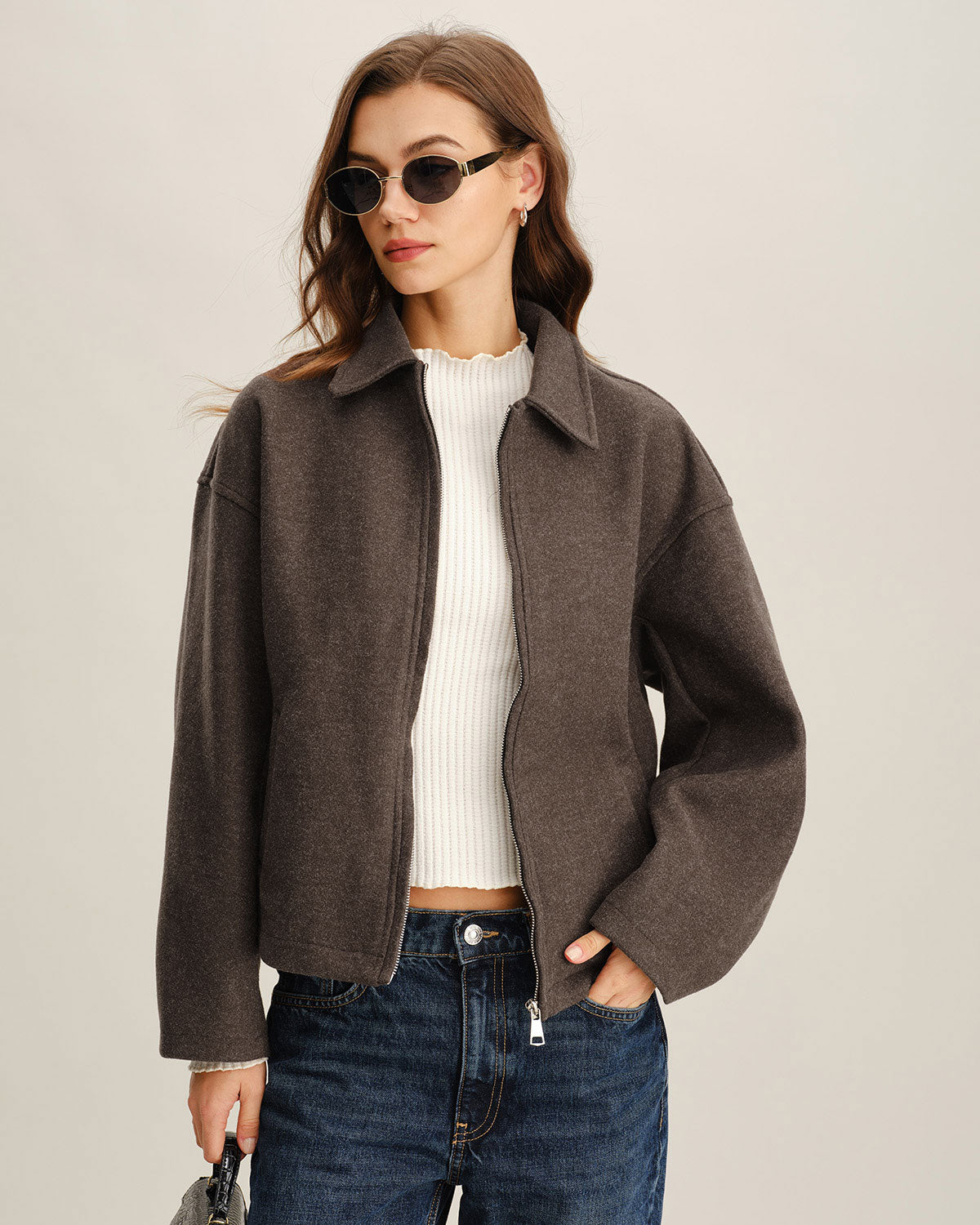 Women's Woven Polyester Jacket Outerwear - RIHOAS