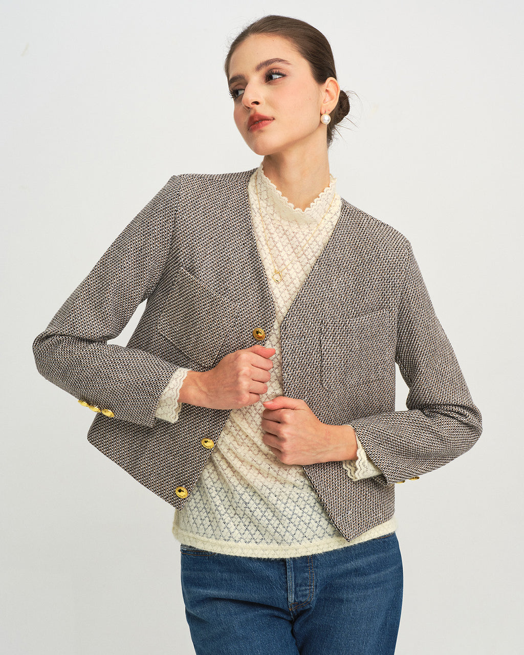 Women's Woven Polyester Jacket Outerwear - RIHOAS