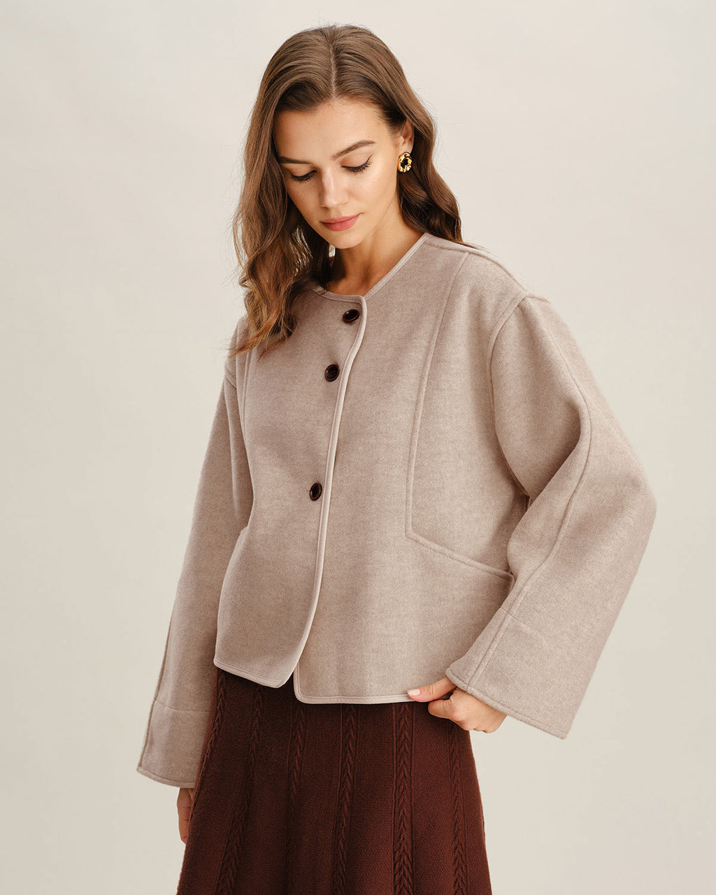 Women's Woven Polyester Jacket Outerwear - RIHOAS