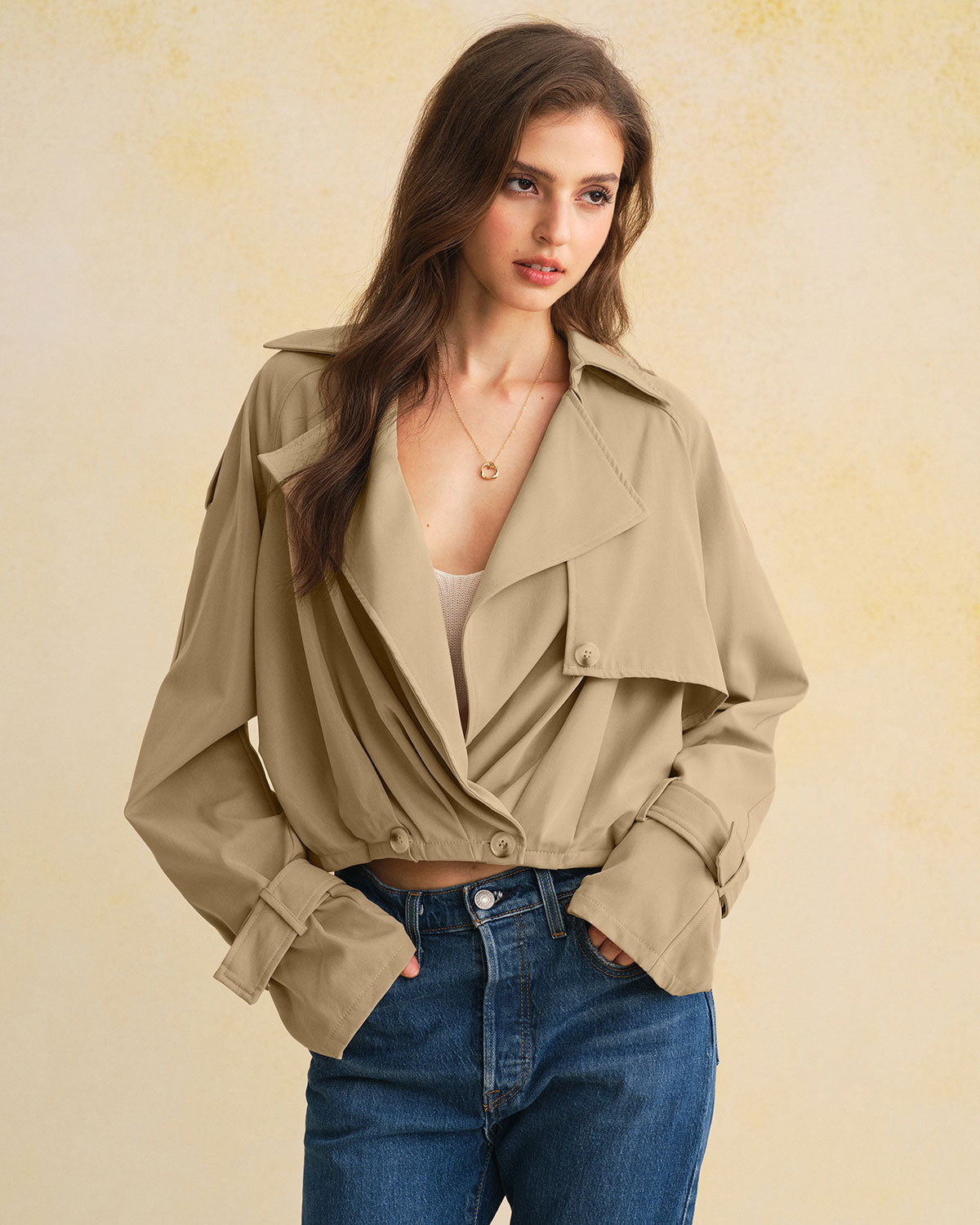 Women's Woven Polyester Jacket Outerwear - RIHOAS