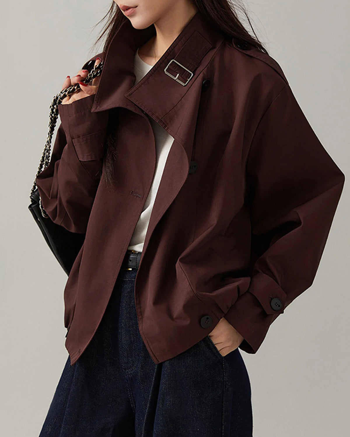 Women's Woven Polyester Jacket Outerwear - RIHOAS