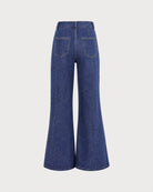 Blue Low Waisted Pockets Jeans 02