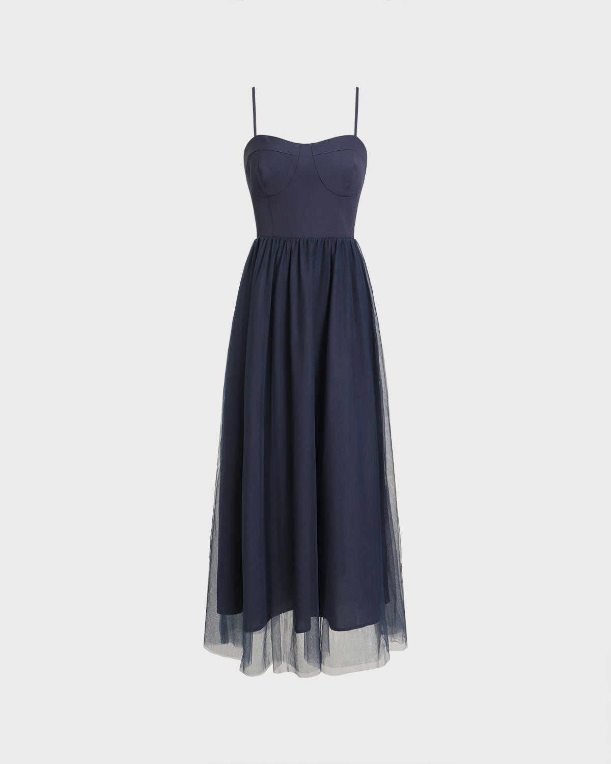 Women's Woven Polyester Long Dress Blue Dresses - RIHOAS