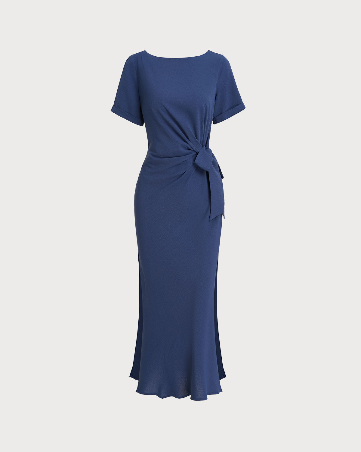 Women's Woven Polyester Maxi Dress Blue Dresses - RIHOAS