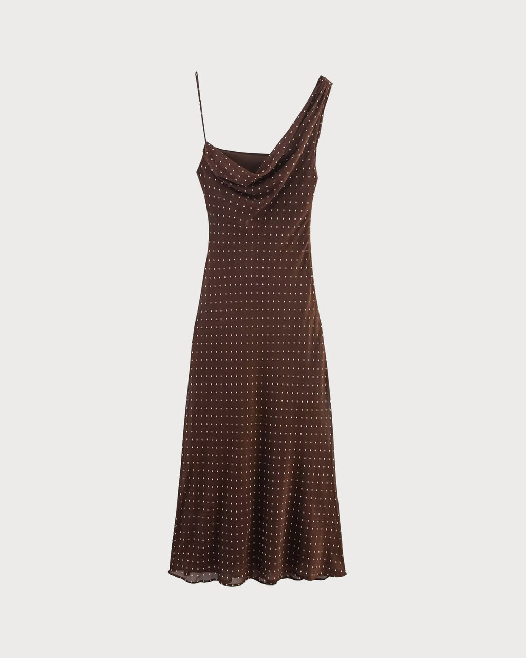 Women's Woven Polyester Maxi Dress Coffee Dresses - RIHOAS