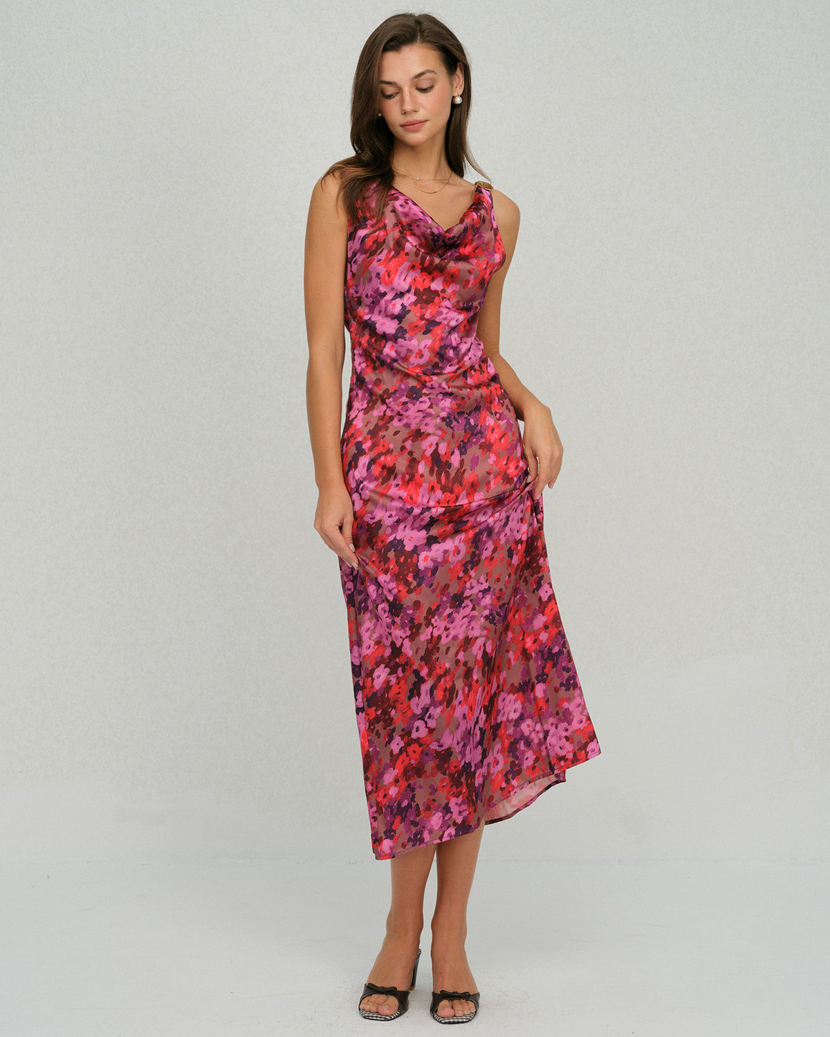 Women's Woven Polyester  Maxi Dress Dresses - RIHOAS