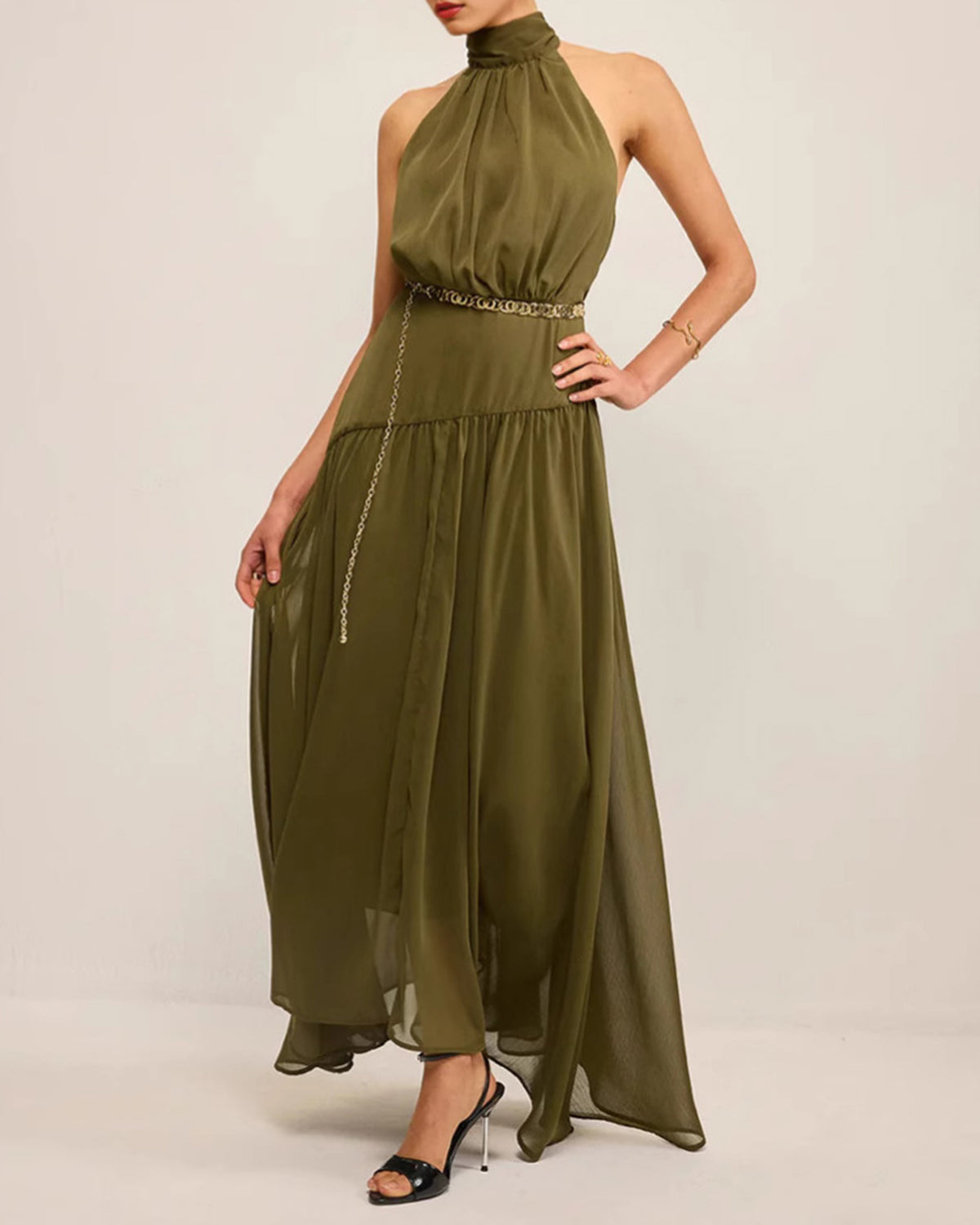 Women's Woven Polyester Maxi Dress Dresses - RIHOAS
