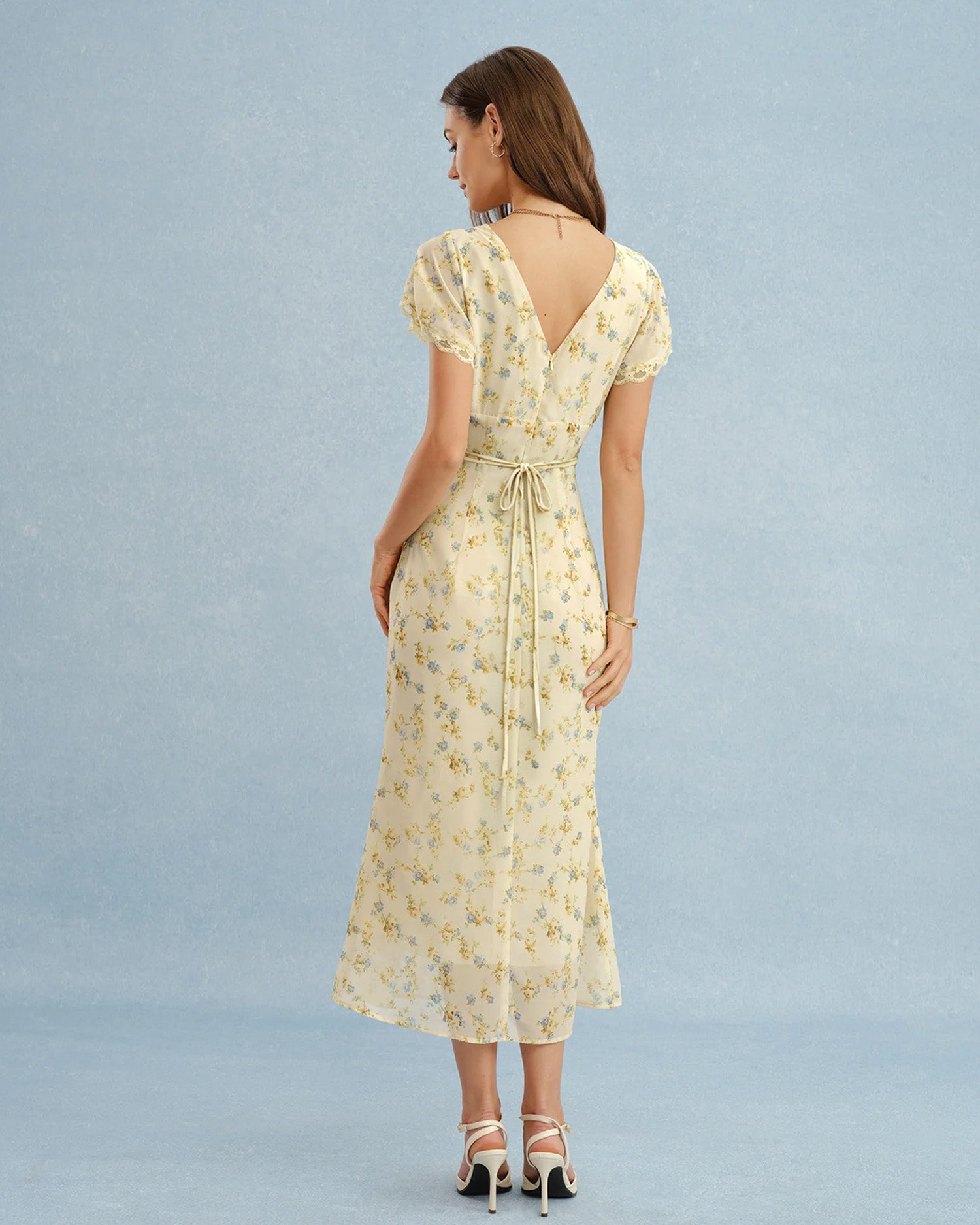 Women's Woven Polyester Maxi Dress - RIHOAS