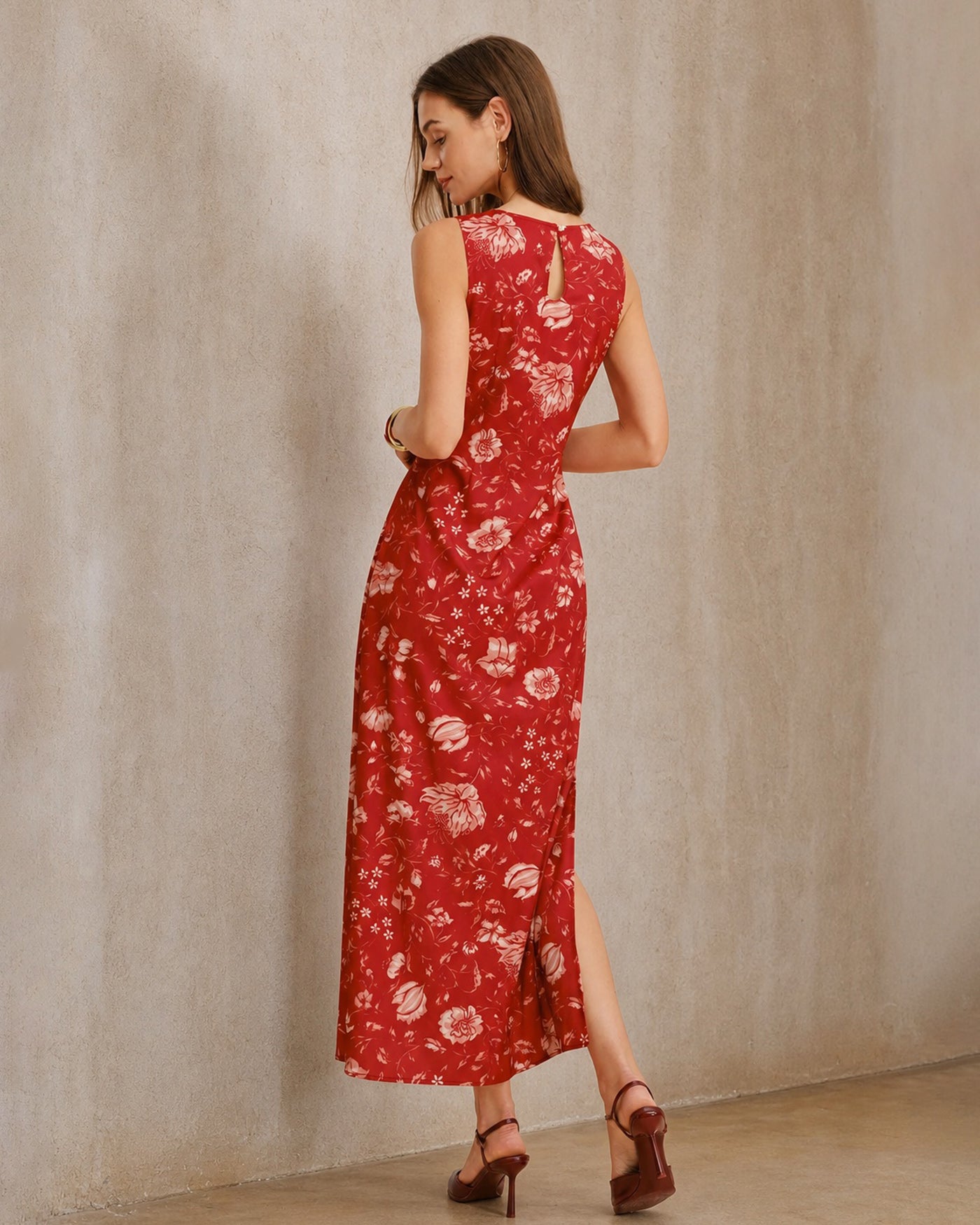 Women's Woven Polyester Maxi Dress Dresses - RIHOAS