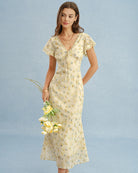 Women's Woven Polyester Maxi Dress - RIHOAS