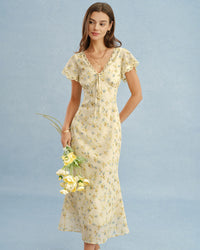 Women's Woven Polyester Maxi Dress - RIHOAS