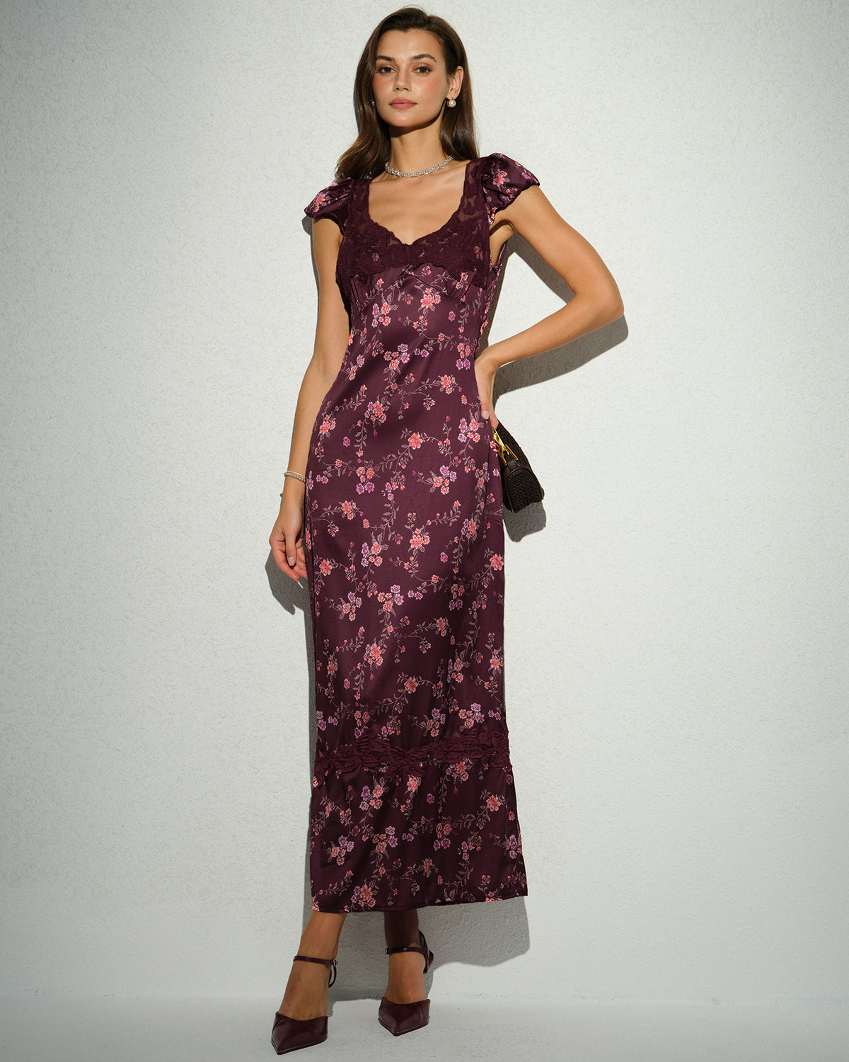 Women's Woven Polyester  Maxi Dress Dresses - RIHOAS