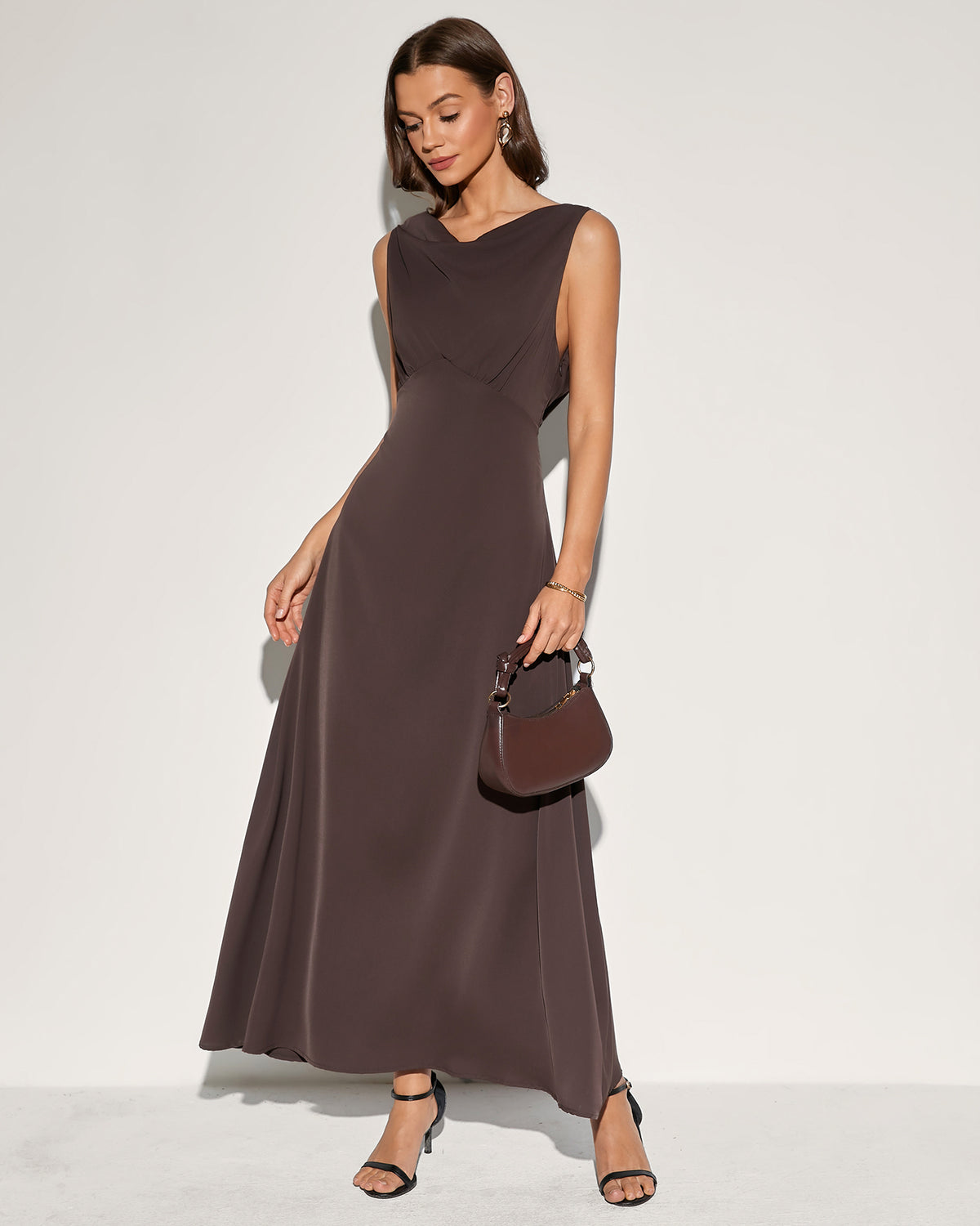 Women's Woven Polyester  Maxi  Dress Dresses - RIHOAS