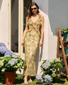 Women's Woven Polyester  Maxi Dress Dresses - RIHOAS