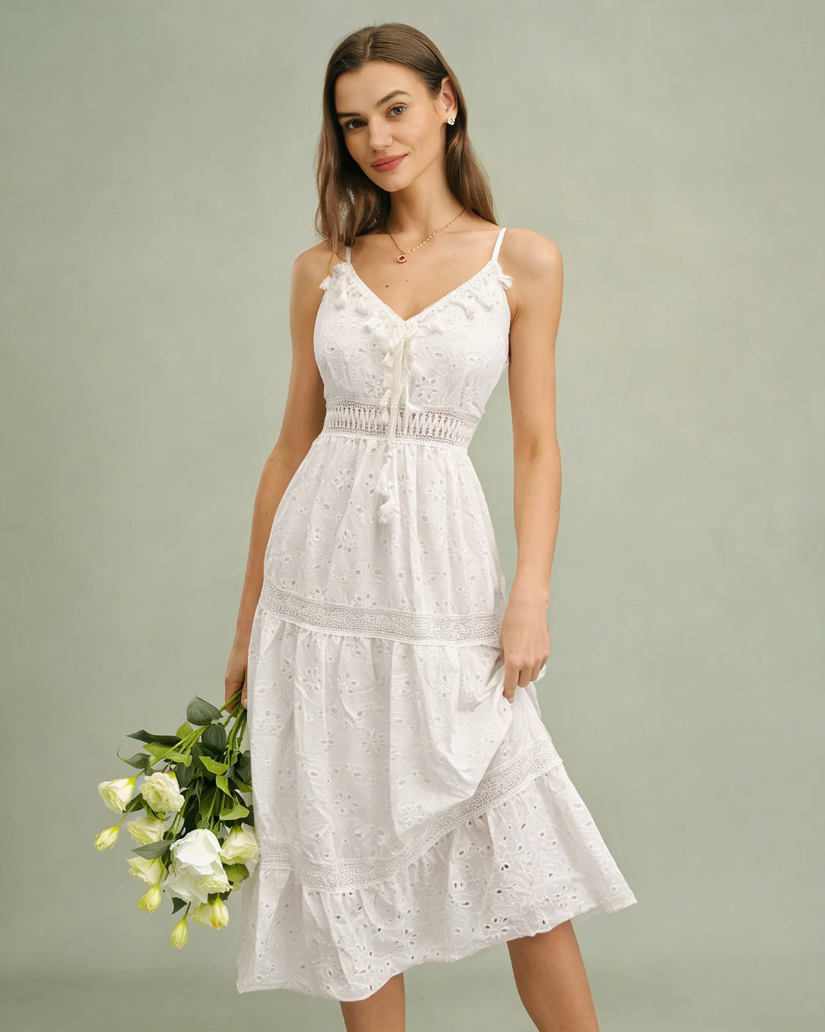 chinese dress ladies Spaghetti Strap White Summer Maxi Dress  Boho Long Flowy Sundress in White | Women's Boho Fashion | XL