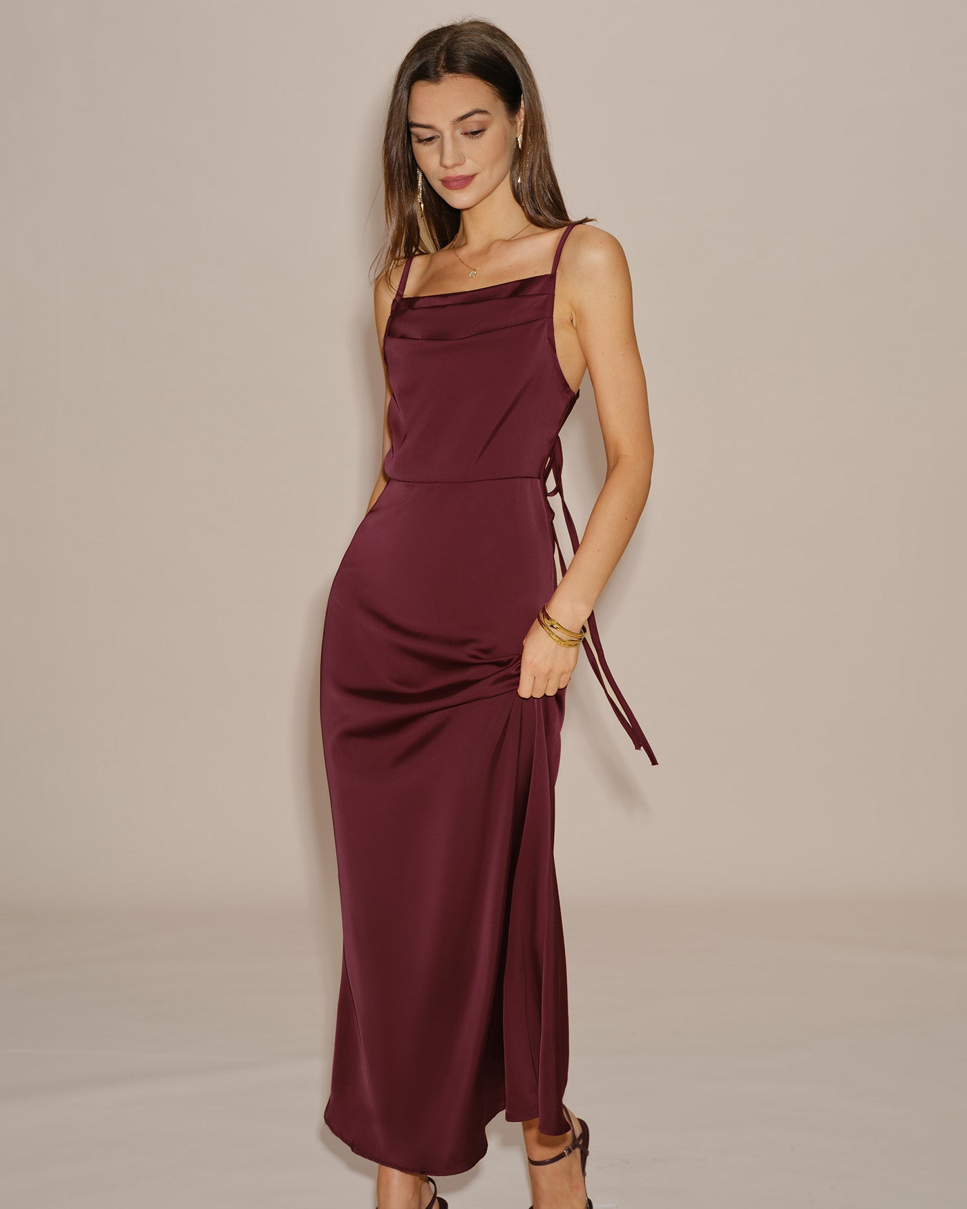 Women's Woven Polyester Maxi Dress Dresses - RIHOAS