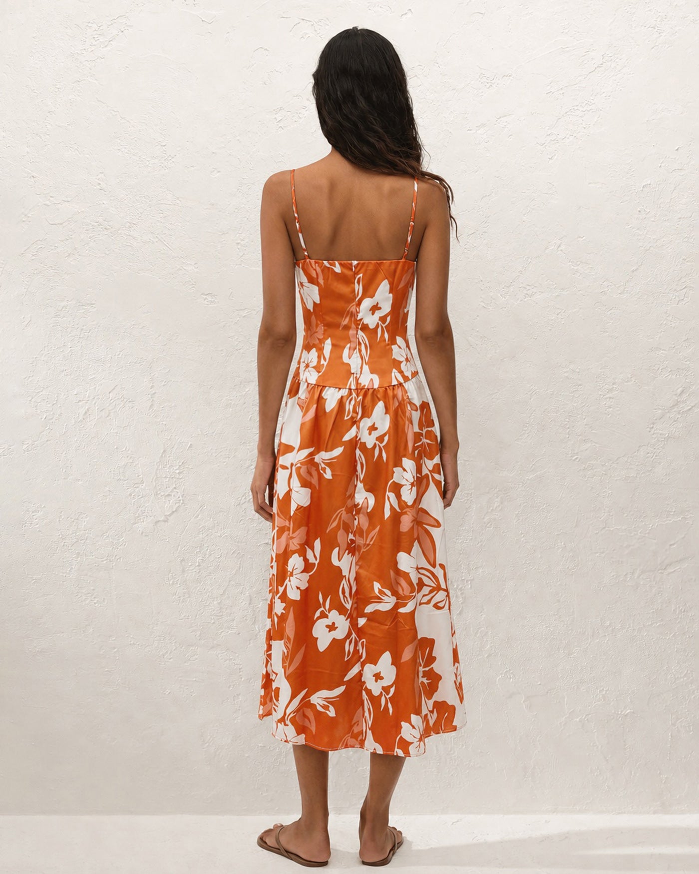 Orange Floral Slip A-Line Maxi Dress & Reviews - Orange - Dresses Orange Floral Slip A-Line Maxi Dress & Reviews - Orange - Dresses