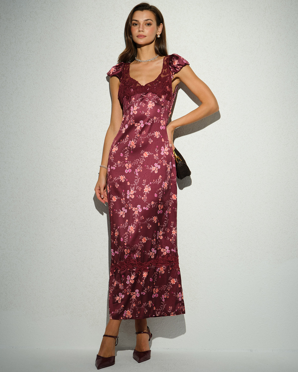 Women's Woven Polyester  Maxi Dress Dresses - RIHOAS