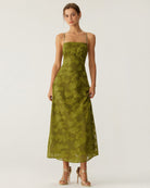 Women's Woven Polyester Maxi Dress - RIHOAS