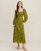 Women's Woven Polyester Maxi Dress - RIHOAS