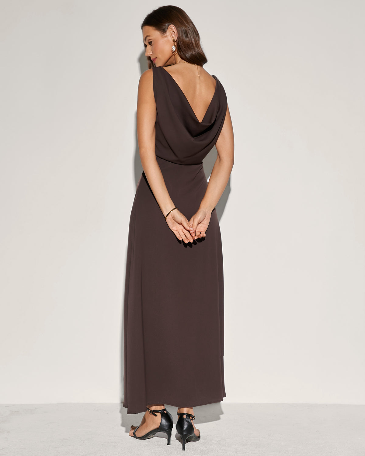 Women's Woven Polyester  Maxi  Dress Dresses - RIHOAS