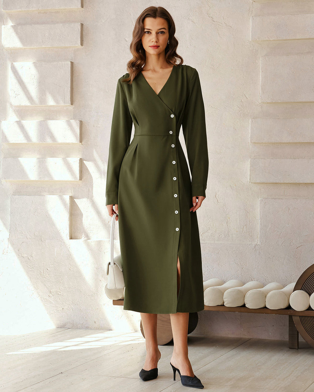 Women's Woven Polyester Maxi Dress Dresses - RIHOAS