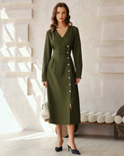 Women's Woven Polyester Maxi Dress Dresses - RIHOAS
