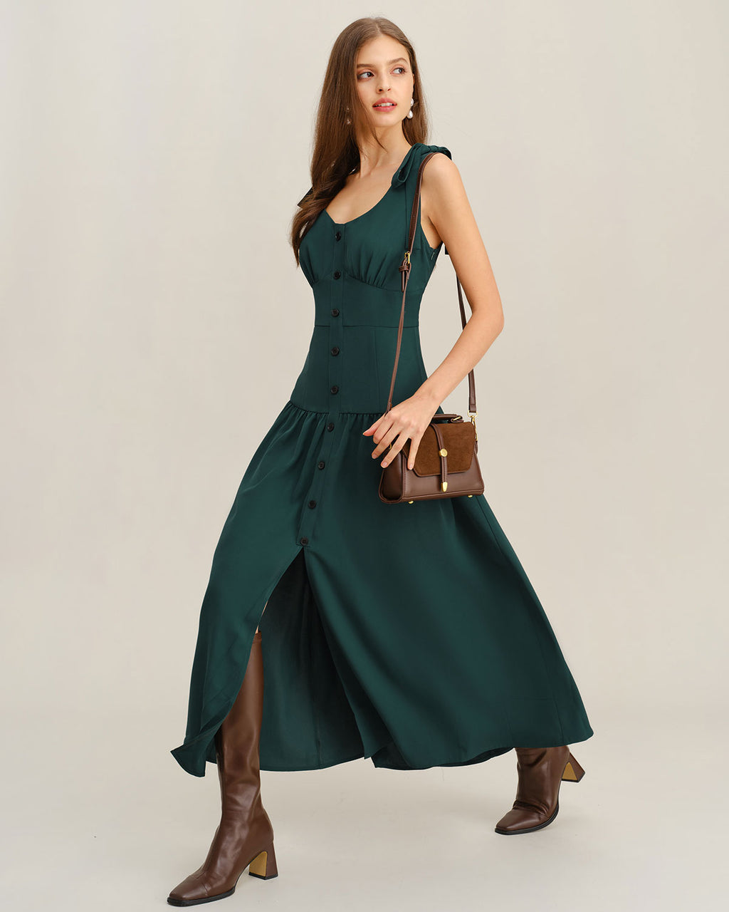 Women's Woven Polyester Maxi Dress Dresses - RIHOAS