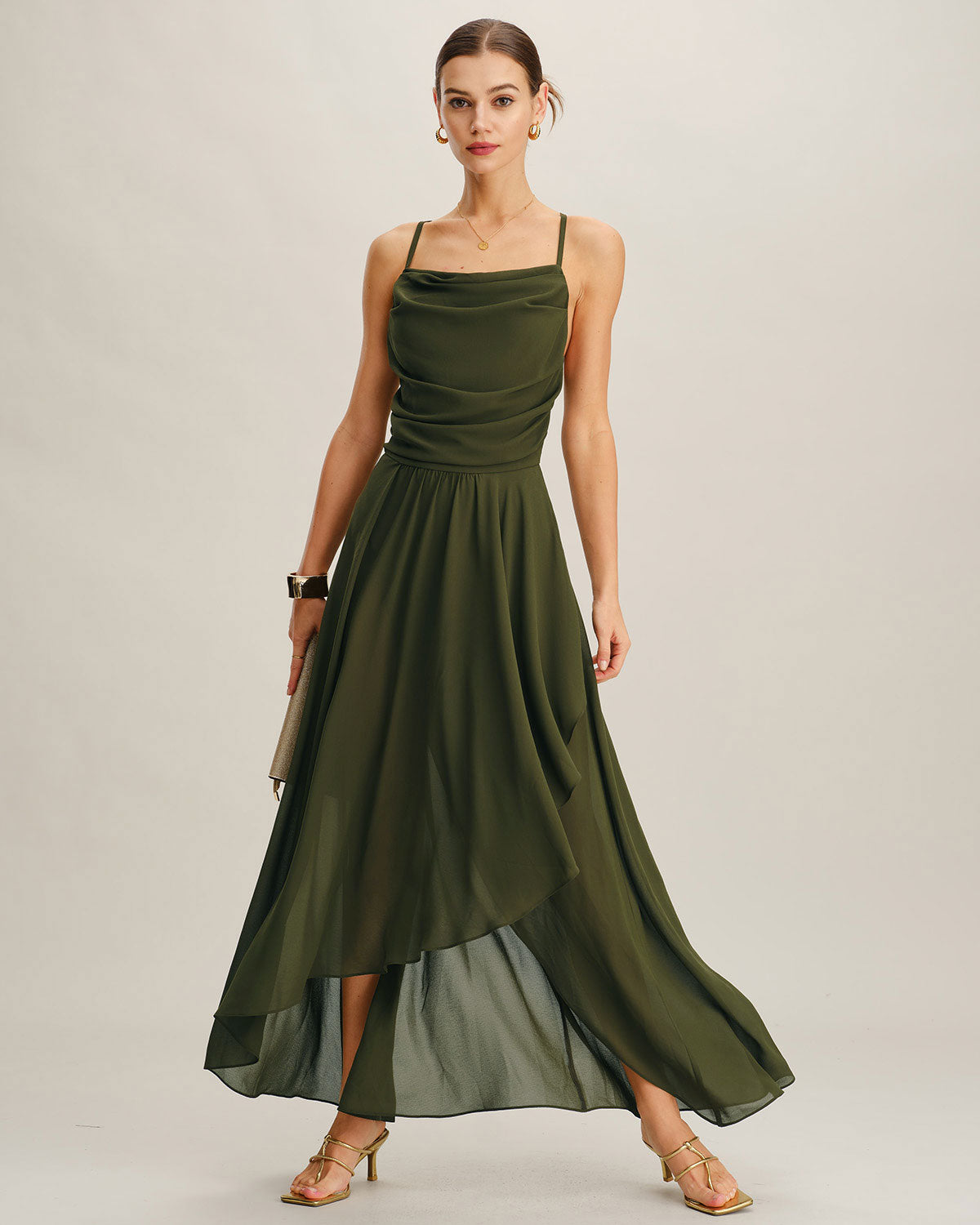 Green Chiffon A-Line Slip Maxi Dress & Reviews - Green - Dresses | RIHOAS Green Chiffon A-Line Slip Maxi Dress & Reviews - Green - Dresses | RIHOAS