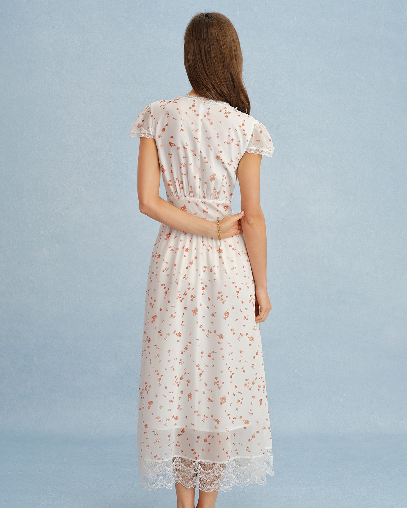 Off White V Neck Lace Floral Maxi Dress & Reviews - Off White - Dresses | RIHOAS Off White V Neck Lace Floral Maxi Dress & Reviews - Off White - Dresses | RIHOAS