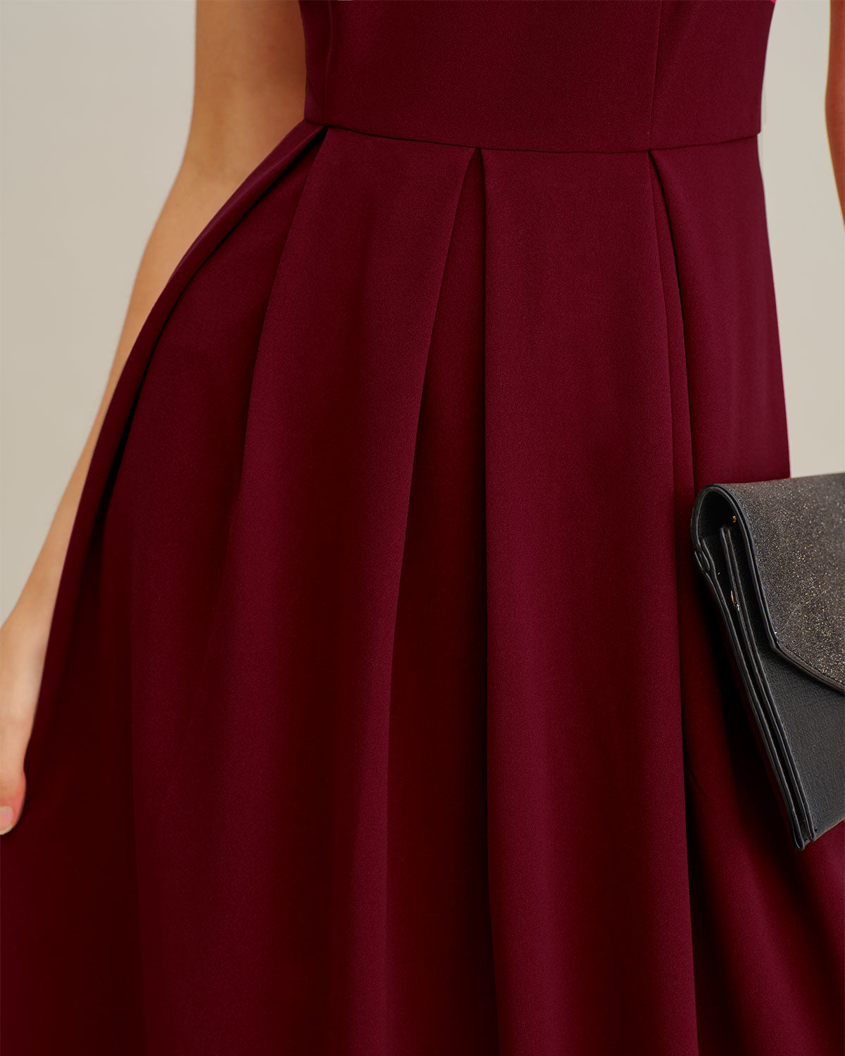 Wine Red Pleated Slip Maxi Dress & Reviews - Wine Red - Dresses | RIHOAS Wine Red Pleated Slip Maxi Dress & Reviews - Wine Red - Dresses | RIHOAS