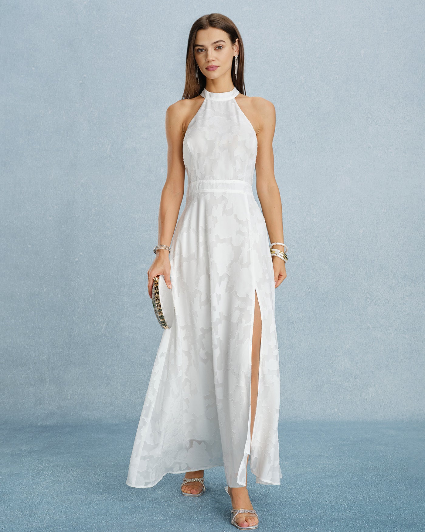 white maxi dress women White Backless Bowknot Maxi Dress & Reviews - White - Dresses