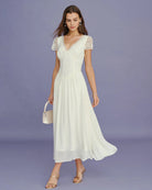 Women's Woven Polyester Maxi Dress - RIHOAS
