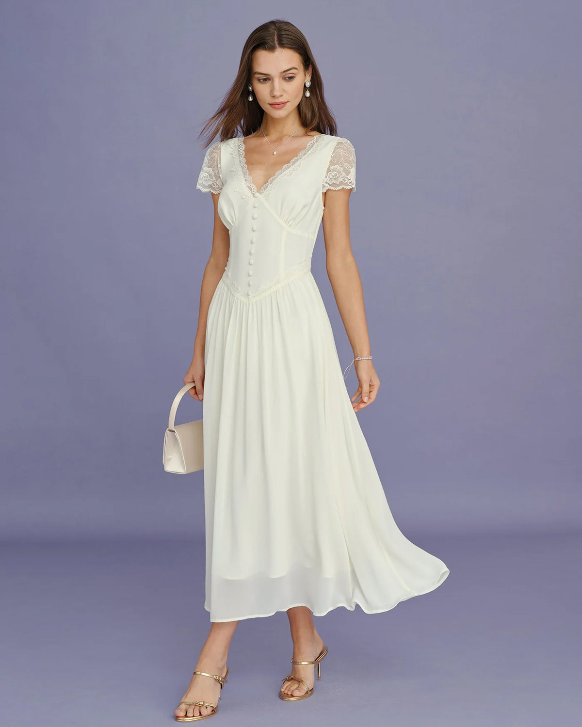Women's Woven Polyester Maxi Dress - RIHOAS