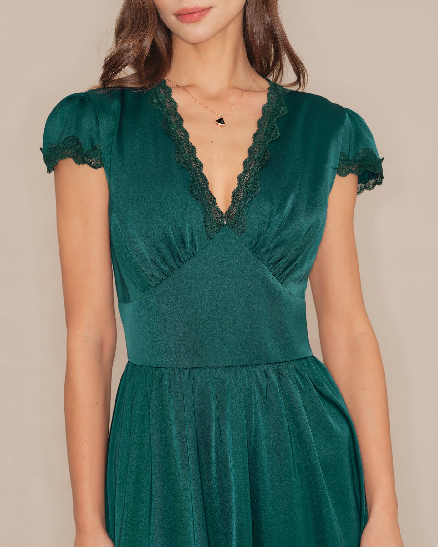 womens green lace dress Rowan Lace Dress in Sage main image 0