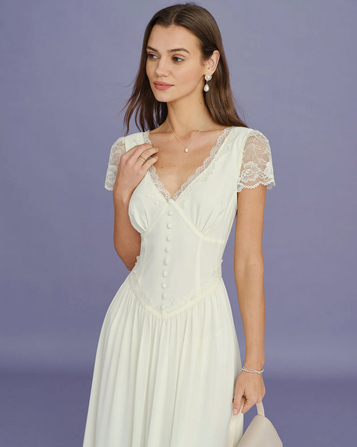 Women's Woven Polyester Maxi Dress - RIHOAS