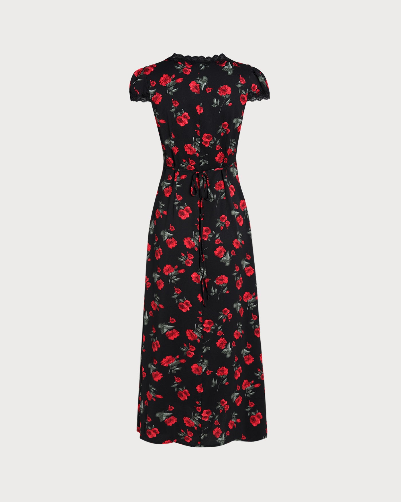 Black Floral V Neck Maxi Dress & Reviews - Black - Dresses | RIHOAS Black Floral V Neck Maxi Dress & Reviews - Black - Dresses | RIHOAS