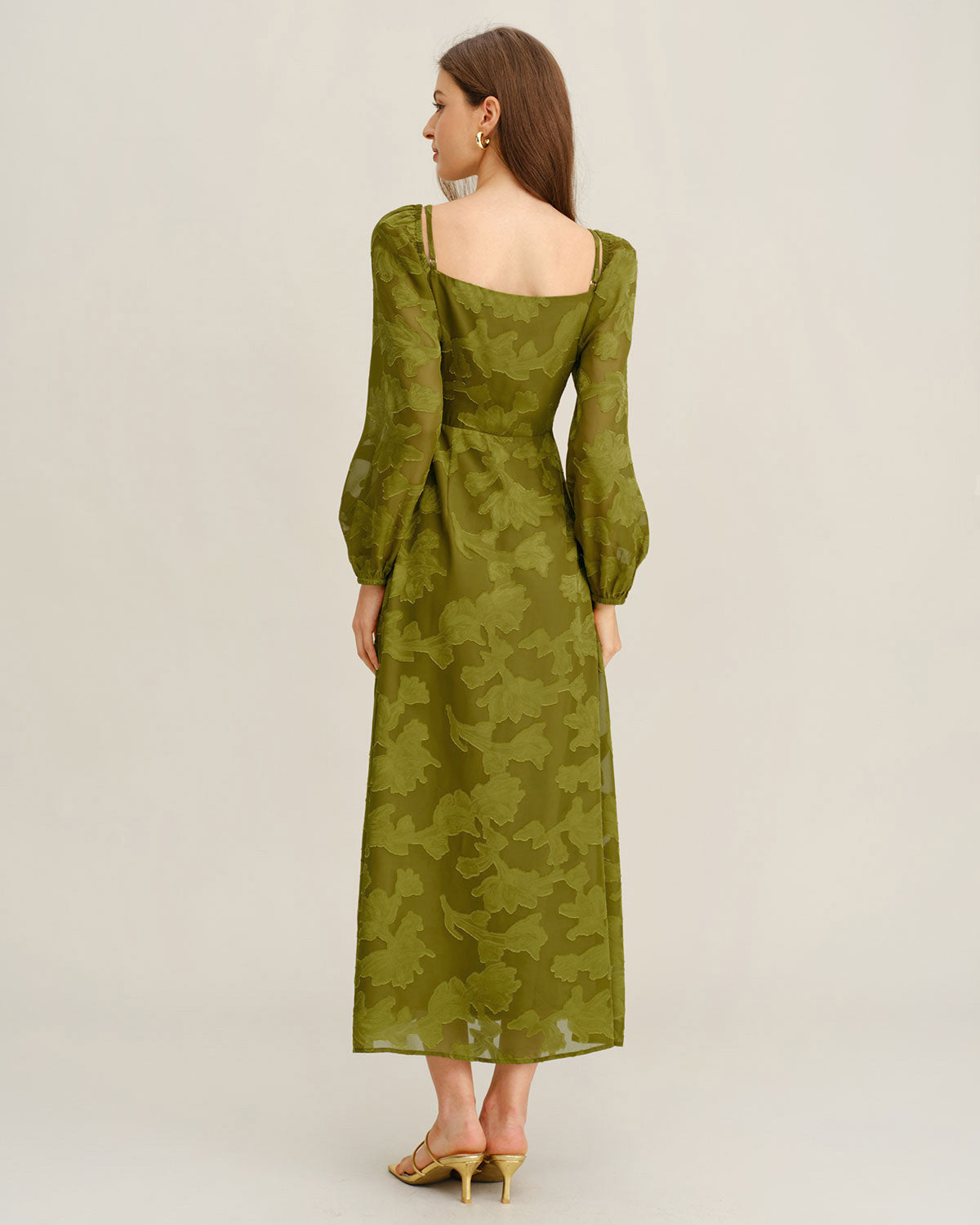 Women's Woven Polyester Maxi Dress - RIHOAS