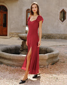 Women's Woven Polyester Maxi Dress Dresses - RIHOAS