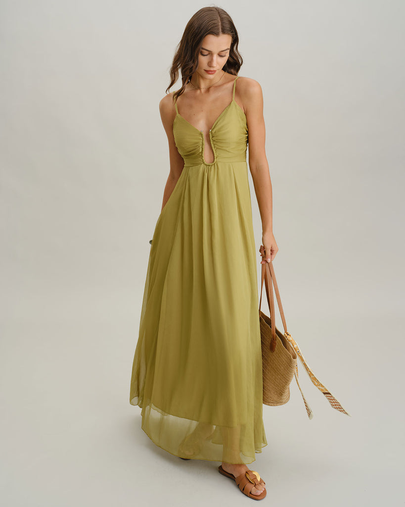 Women's Woven Polyester Maxi Dress Dresses - RIHOAS