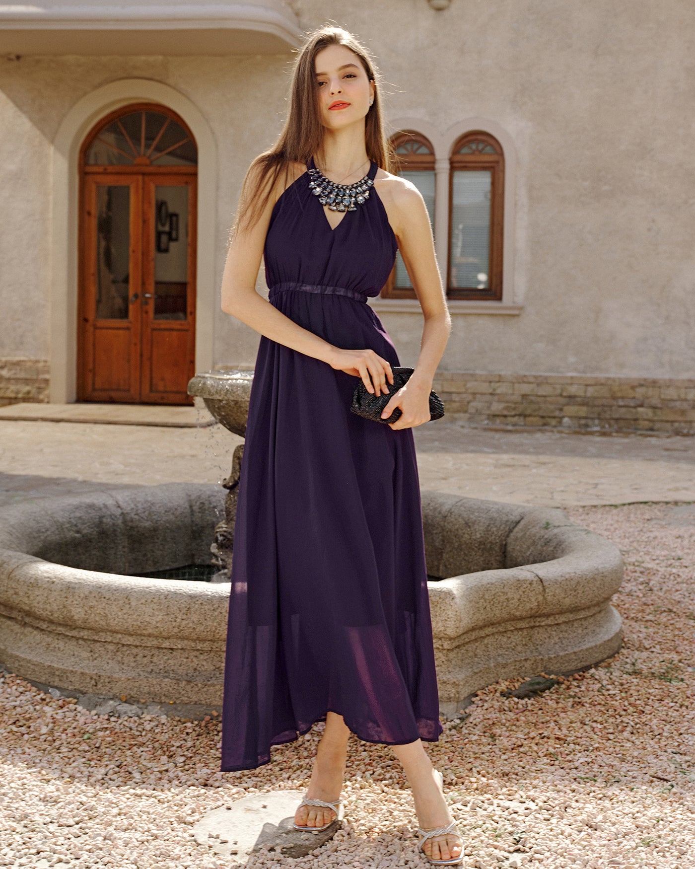 Purple Halter Tunic Maxi Dress & Reviews - Purple - Dresses | RIHOAS Purple Halter Tunic Maxi Dress & Reviews - Purple - Dresses | RIHOAS