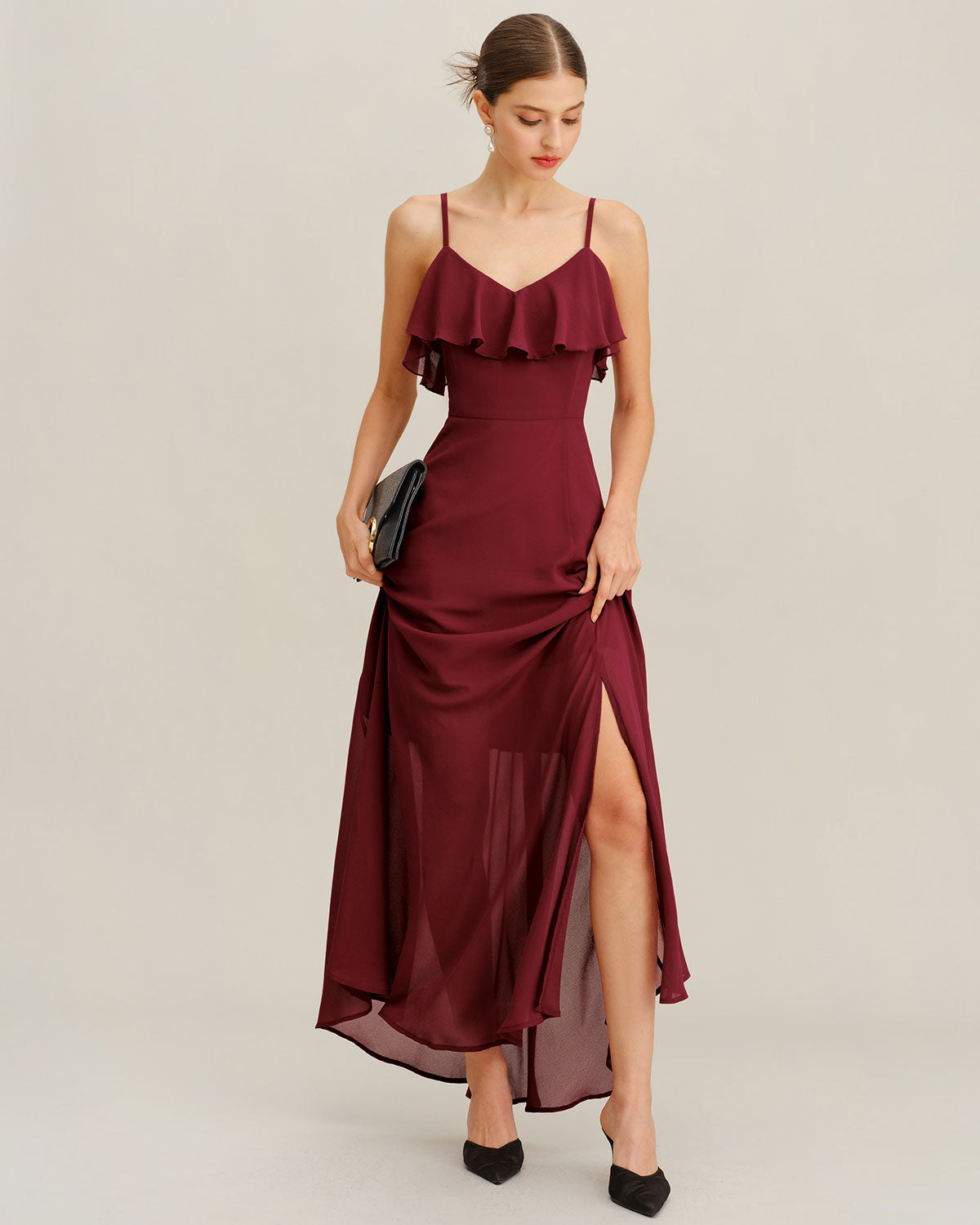 Women's Woven Polyester Maxi Dress Dresses - RIHOAS