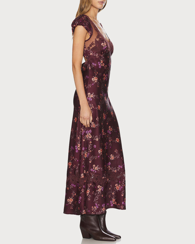 Women's Woven Polyester  Maxi Dress Dresses - RIHOAS