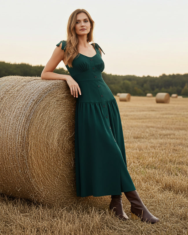 Women's Woven Polyester Maxi Dress Dresses - RIHOAS