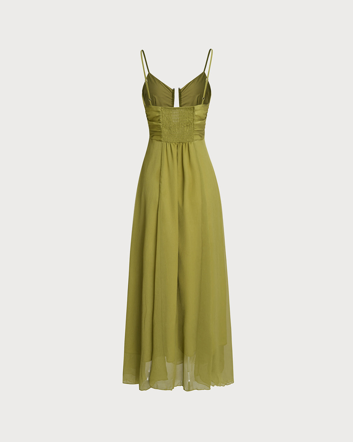 Green Ruched Slip Maxi Dress & Reviews - Green - Dresses | RIHOAS Green Ruched Slip Maxi Dress & Reviews - Green - Dresses | RIHOAS