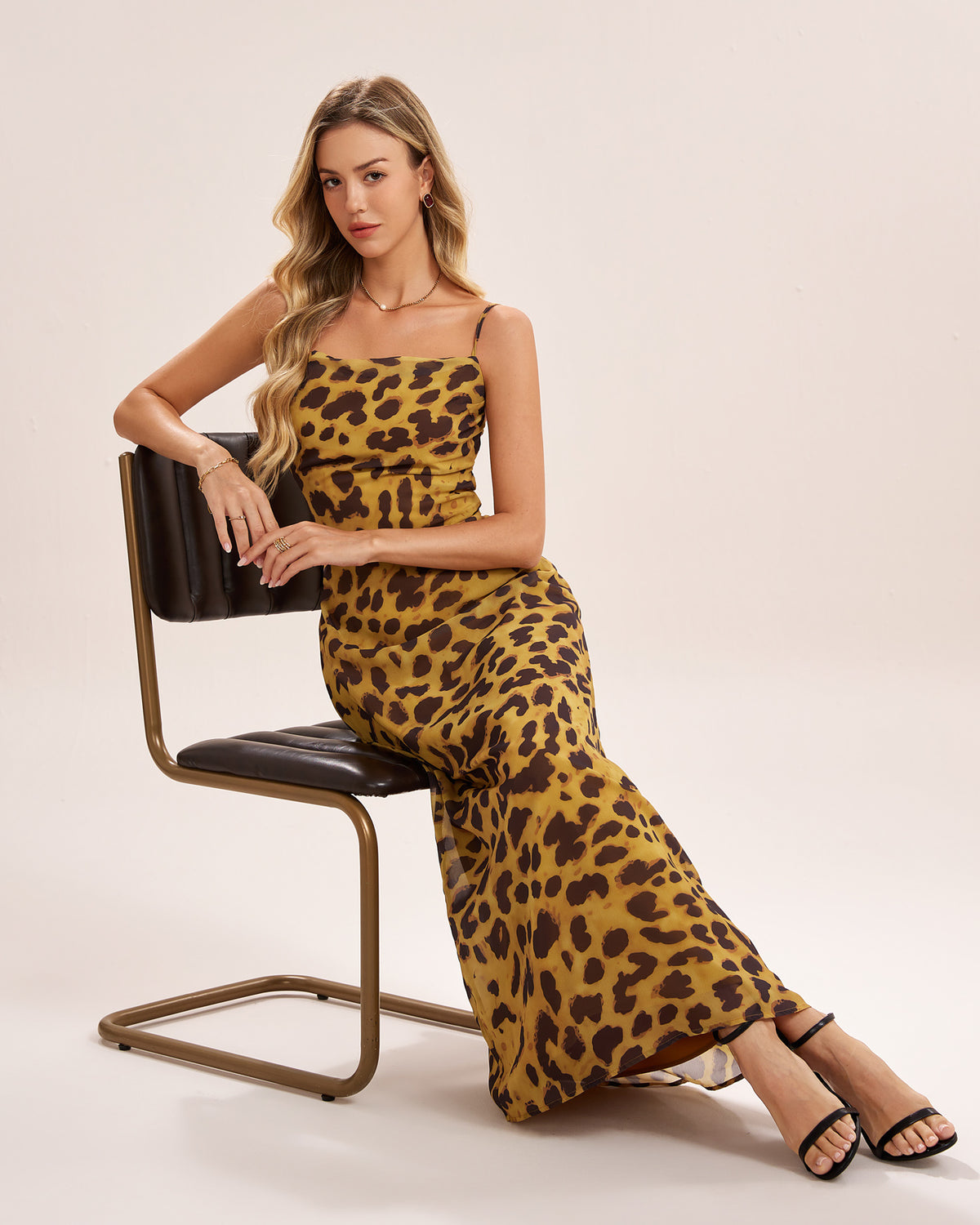 Women Red Floral Backless Maxi Dress