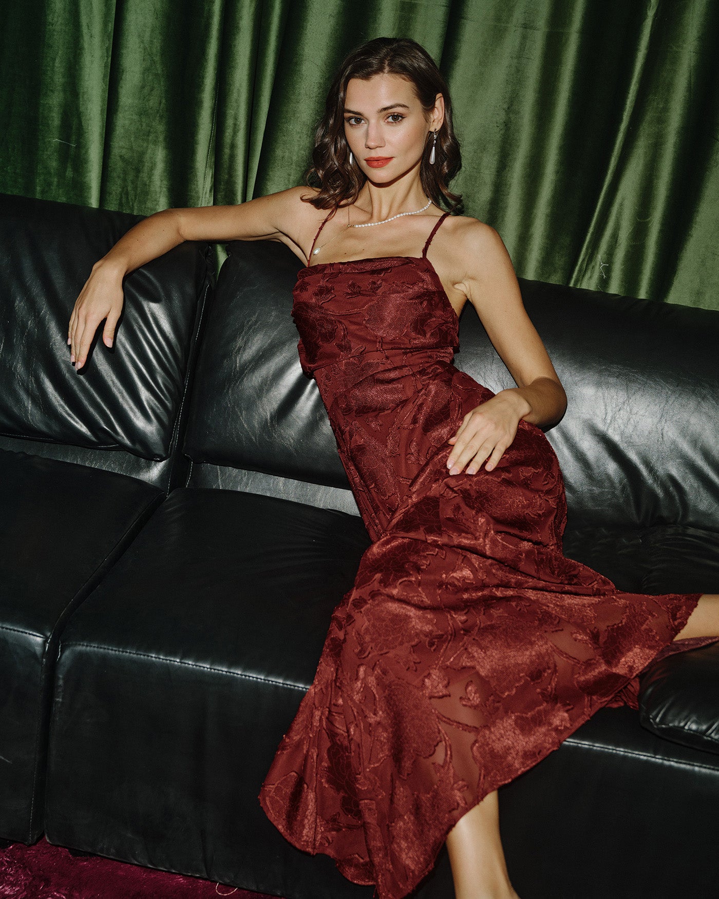 Brick Red X Cross Floral Maxi Dress & Reviews - Brick Red - Dresses | RIHOAS Brick Red X Cross Floral Maxi Dress & Reviews - Brick Red - Dresses | RIHOAS