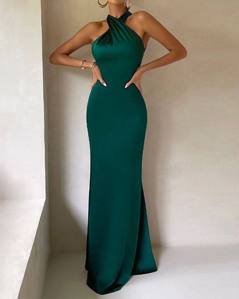 Women's Woven Polyester Maxi Dress Dresses - RIHOAS
